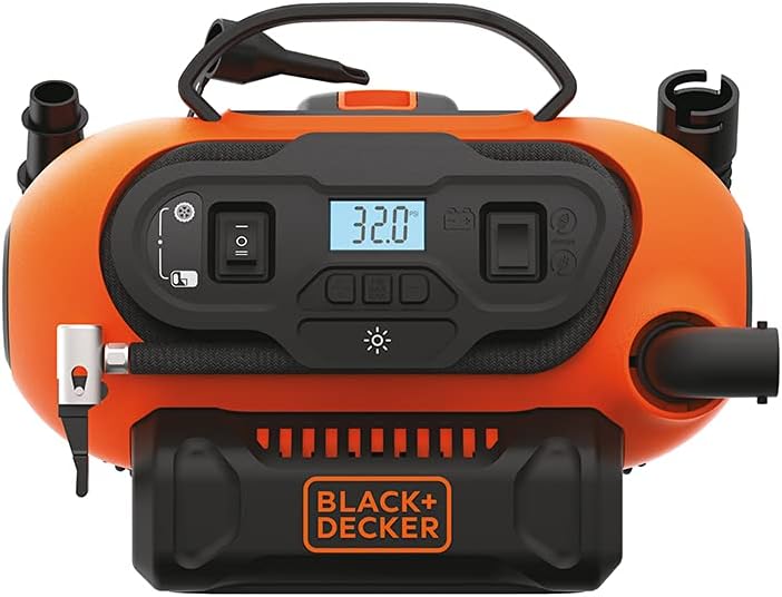 BLACK+DECKER 20V MAX* Inflator, Portable Air Compressor, 3 Modes