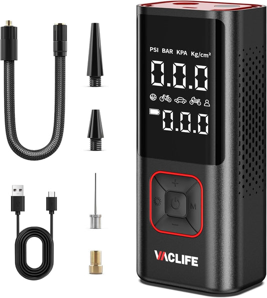 VacLife Cordless Tire Inflator Air Compressor-Multipurpose Air for Car