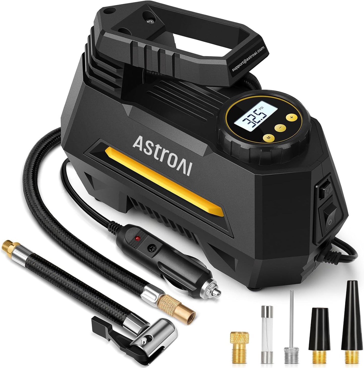 Astro AI Tire Inflator Air Compressor Air Pump for Car Tires, 12V, 100PSI