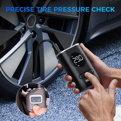 Tire Inflator Portable Air Compressor-150PSI Cordless Air Pump for Car