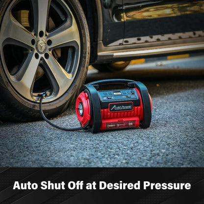 AVID POWER Tire Inflator Portable Air Compressor 12VDC/120V AC