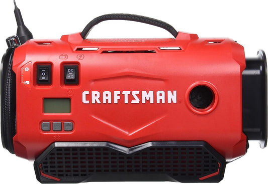 CRAFTSMAN V20 Tire Inflator,3Modes:Cordless,120V Corded,12V Car Adapter